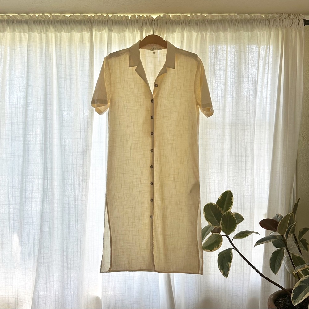 SUMMERY CLASSIC cotton overshirt dress, beachy coverup